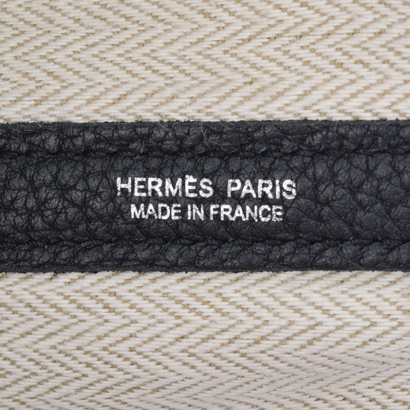 HERMES エルメス ガーデンパーティー PM 黒 Z刻印(2021年頃) ユニセックス ネゴンダ ハンドバッグ Aランク 中古 銀蔵