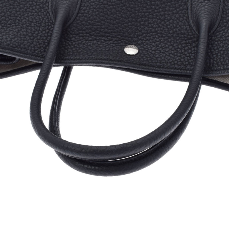 HERMES エルメス ガーデンパーティー PM 黒 Z刻印(2021年頃) ユニセックス ネゴンダ ハンドバッグ Aランク 中古 銀蔵