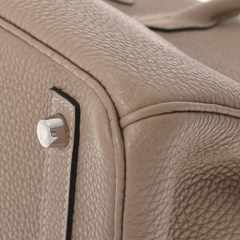 HERMES エルメス バーキン30 トゥルティエールグレー パラジウム金具 □O刻印(2011年頃) レディース トゴ ハンドバッグ Aランク 中古 銀蔵