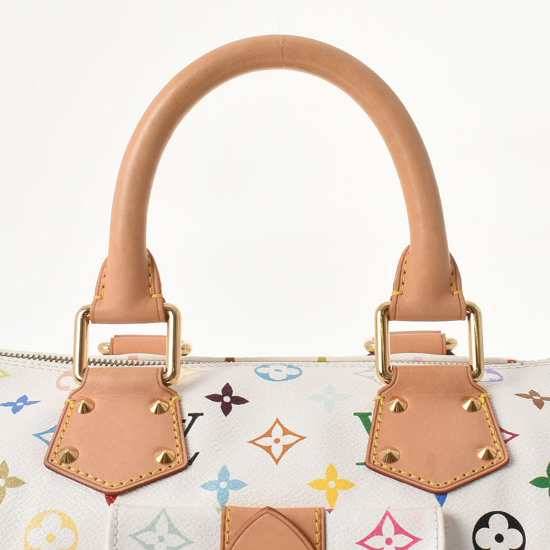 LOUIS VUITTON Louis Vuitton Multicolor Speedy 30 Bron (White) M92643 Ladies Monogram Multicolor Handbag AB Rank Used Ginzo