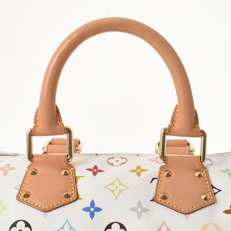 LOUIS VUITTON ルイヴィトン マルチカラー スピーディ 30 ブロン（白） M92643 レディース モノグラムマルチカラー ハンドバッグ ABランク 中古 銀蔵