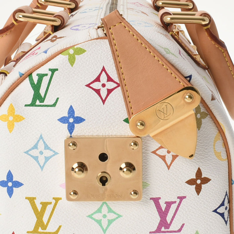 LOUIS VUITTON ルイヴィトン マルチカラー スピーディ 30 ブロン（白） M92643 レディース モノグラムマルチカラー ハンドバッグ ABランク 中古 銀蔵