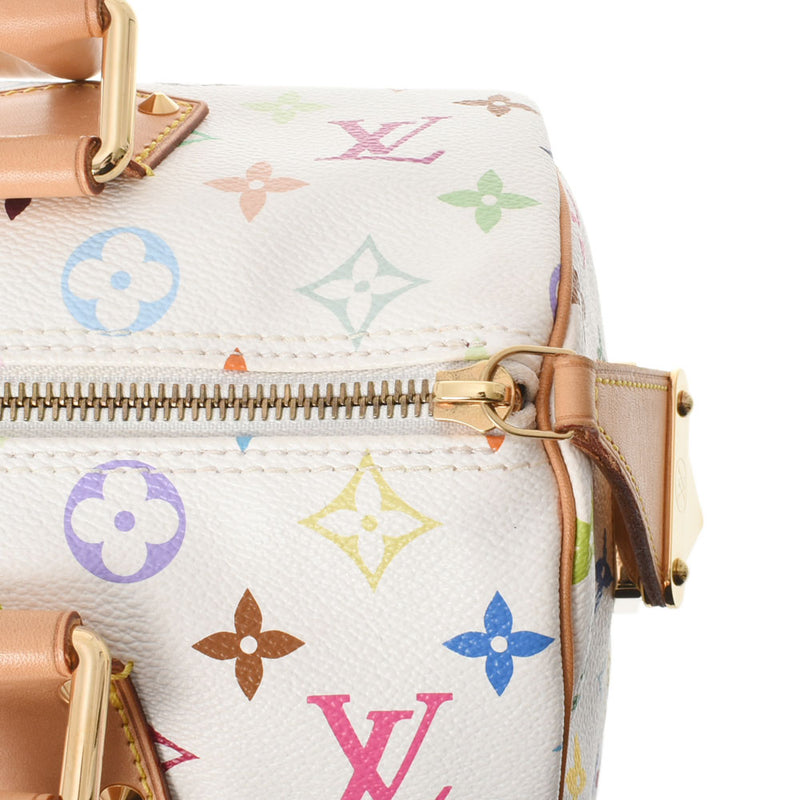 LOUIS VUITTON Louis Vuitton Multicolor Speedy 30 Bron (White) M92643 Ladies Monogram Multicolor Handbag AB Rank Used Ginzo