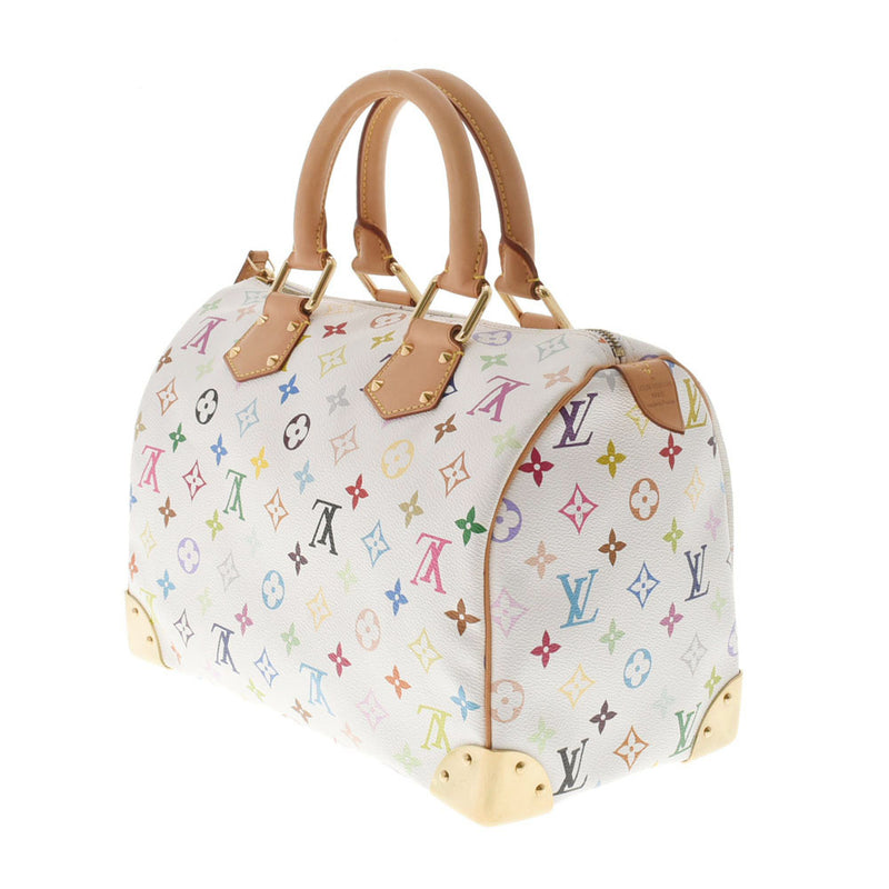 LOUIS VUITTON Louis Vuitton Multicolor Speedy 30 Bron (White) M92643 Ladies Monogram Multicolor Handbag AB Rank Used Ginzo