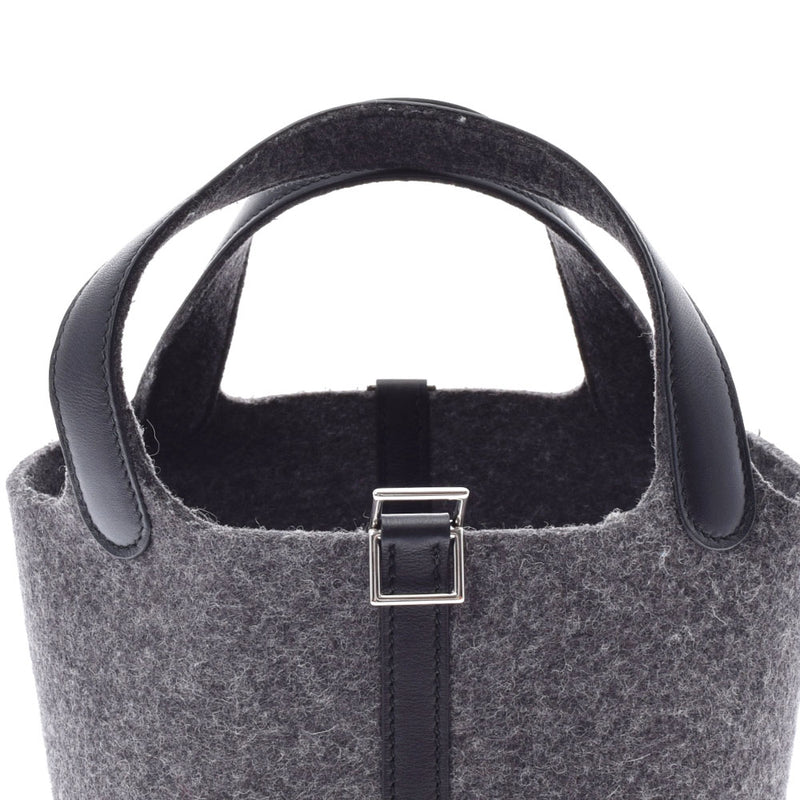 HERMES Hermes Picotan Lock PM Gray Silver Bracket Y engraved (around 2020) Ladies Felt Handbag New Used Ginzo