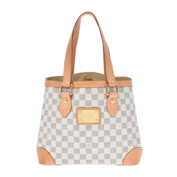 LOUIS VUITTON ルイヴィトン ダミエ アズール ハムステッド PM 白 N51207 レディース ダミエアズールキャンバス ハンドバッグ Bランク 中古 銀蔵