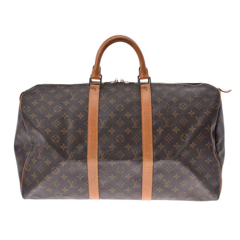 LOUIS VUITTON ルイヴィトン モノグラム キーポルバンドリエール50 ブラウン M41426  ユニセックス モノグラムキャンバス ボストンバッグ Bランク 中古 銀蔵