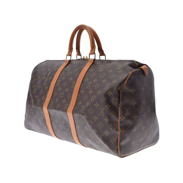 LOUIS VUITTON ルイヴィトン モノグラム キーポルバンドリエール50 ブラウン M41426  ユニセックス モノグラムキャンバス ボストンバッグ Bランク 中古 銀蔵