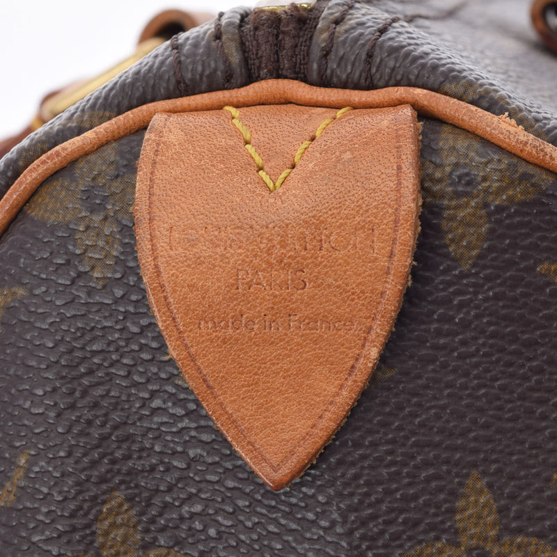 LOUIS VUITTON ルイヴィトン モノグラム スピーディ30 ブラウン M41526 レディース モノグラムキャンバス ハンドバッグ Bランク 中古 銀蔵