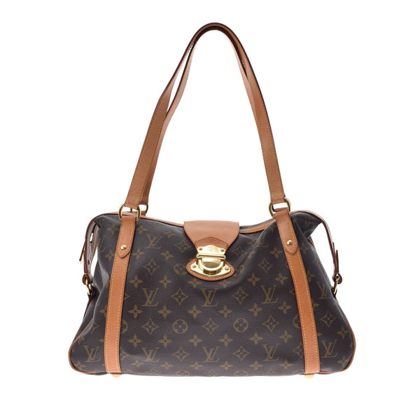 LOUIS VUITTON ルイヴィトン モノグラム ストレーザーPM ブラウン M51186 レディース モノグラムキャンバス レザー ショルダーバッグ ABランク 中古 銀蔵