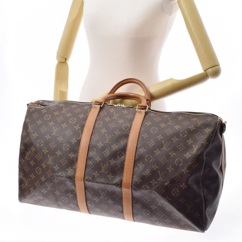 LOUIS VUITTON ルイヴィトン モノグラム キーポル バンドリエール55 ブラウン M41414 ユニセックス モノグラムキャンバス ボストンバッグ Bランク 中古 銀蔵