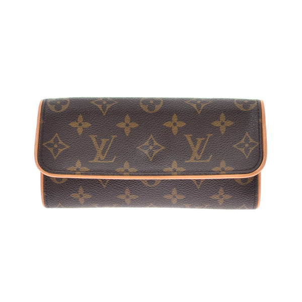 LOUIS VUITTON ルイヴィトン モノグラム ポシェットツインPM ブラウン M51854 ユニセックス モノグラムキャンバス ショルダーバッグ ABランク 中古 銀蔵