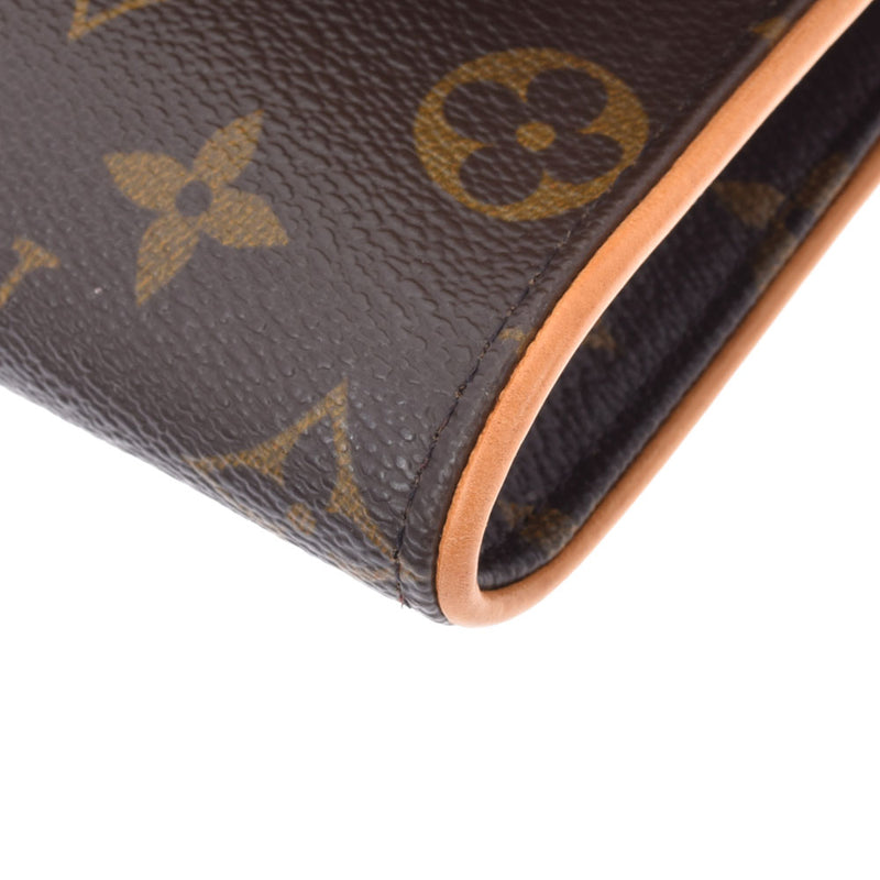 LOUIS VUITTON ルイヴィトン モノグラム ポシェットツインPM ブラウン M51854 ユニセックス モノグラムキャンバス ショルダーバッグ ABランク 中古 銀蔵