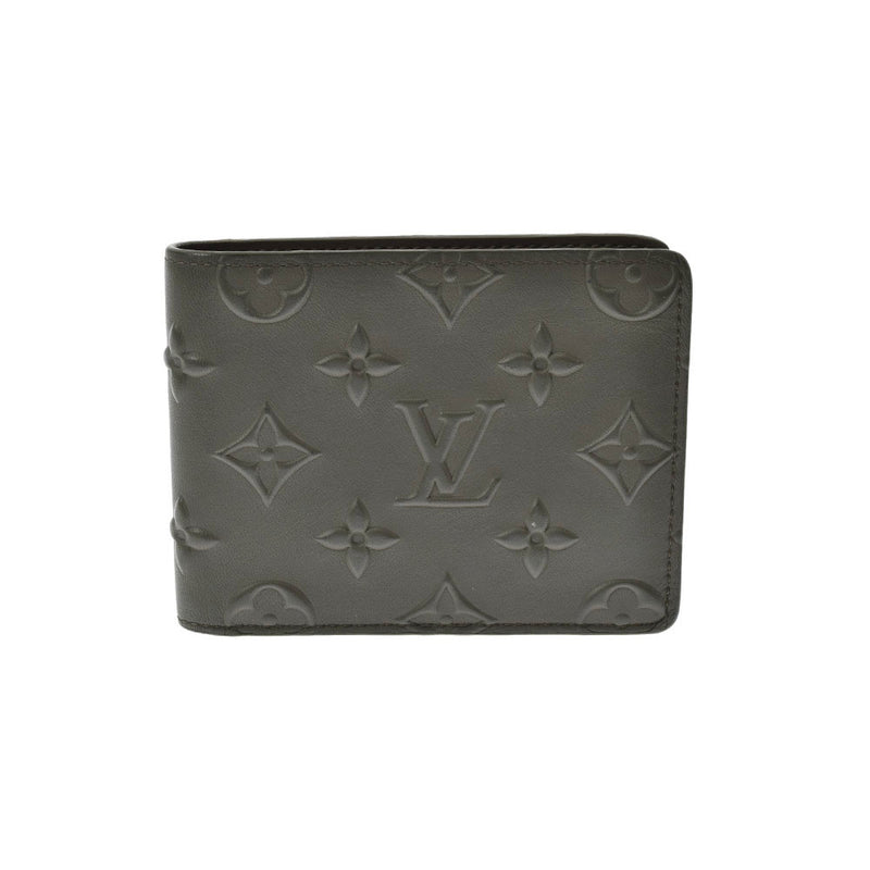 Louis Vuitton M62901 Multiple Black Monogram Shadow Calfskin Wallet (RFID)