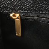 CHANEL Chanel Matrasse PST New Bracket Black Gold Bracket Ladies Cabiaskin Tote Bag A Rank used Ginzo