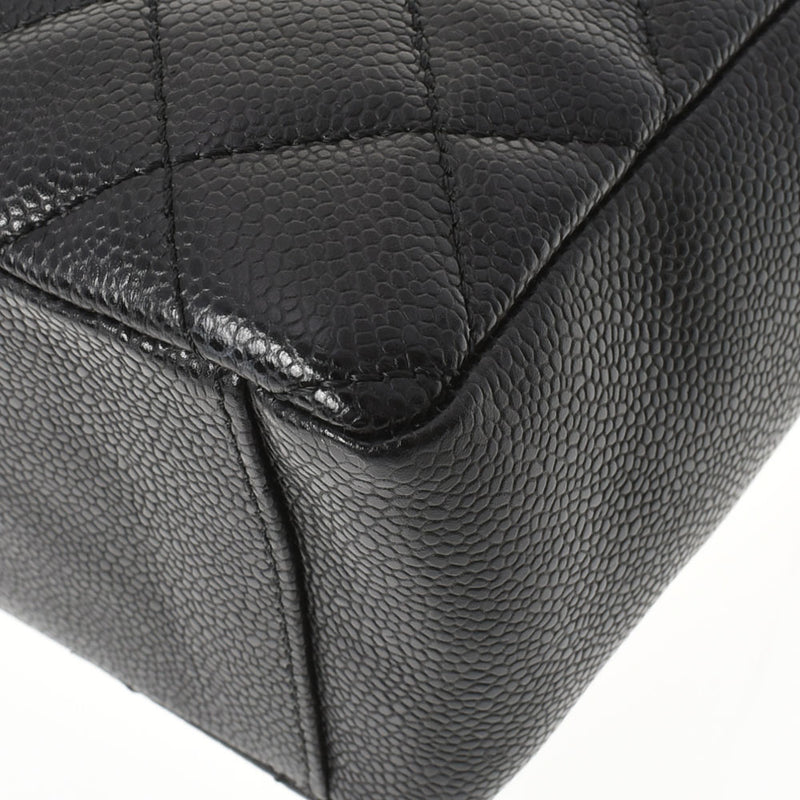 CHANEL Chanel Matrasse PST New Bracket Black Gold Bracket Ladies Cabiaskin Tote Bag A Rank used Ginzo