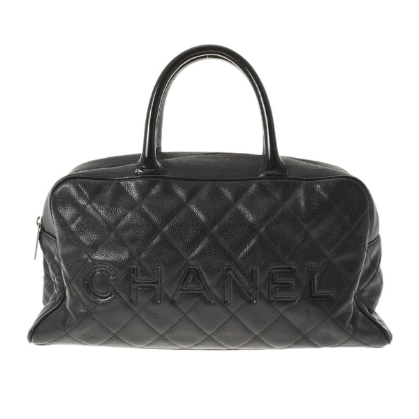 CHANEL Chanel Spaline Black Ladies Soft Caviar Boston Bag B Rank used Ginzo