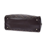 CHANEL シャネル ワイルドステッチ 茶 ビンテージ金具 レディース カーフ ハンドバッグ Bランク 中古 銀蔵