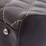 CHANEL シャネル ワイルドステッチ 茶 ビンテージ金具 レディース カーフ ハンドバッグ Bランク 中古 銀蔵