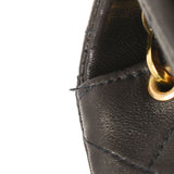 CHANEL Chanel Matrasse Minima Mrasse Chain Black Gold Bracket Ladies Ram Skin Shoulder Bag AB Rank Used Ginzo
