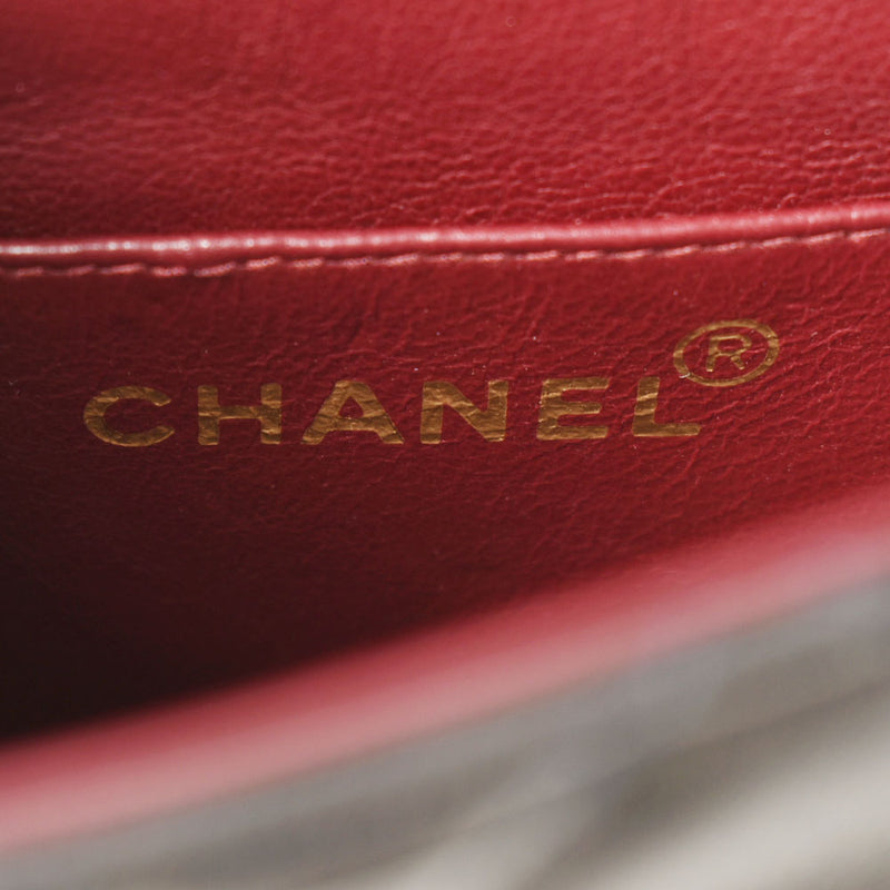 CHANEL Chanel Matrasse Minima Mrasse Chain Black Gold Bracket Ladies Ram Skin Shoulder Bag AB Rank Used Ginzo