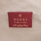 GUCCI グッチ ドラえもんコラボ ミニ 巾着タイプ ベージュ/赤 647801 レディース PVC カーフ ショルダーバッグ Aランク 中古 銀蔵