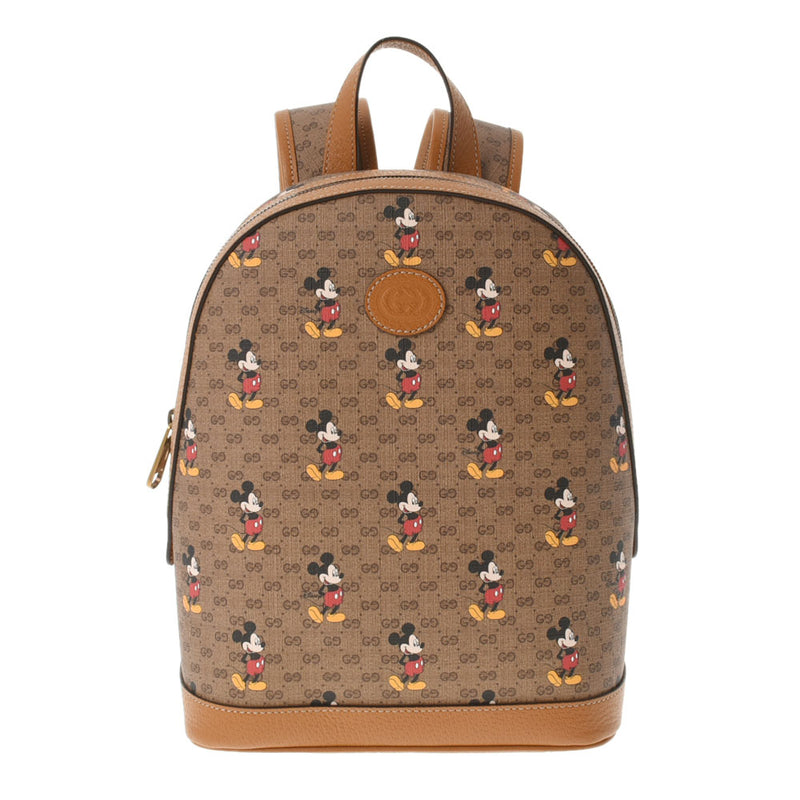 GUCCI グッチ スモールバッグパック  ディズニーコラボ ベージュ アンティーク調ゴールド金具 552884 レディース PVC カーフ リュック・デイパック Aランク 中古 銀蔵