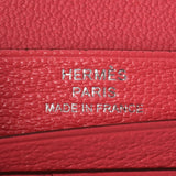 HERMES Hermes Bears Roselip Stick Silver Calp Crew C (around 2018) Unisex Shable Long Wallet A Rank Used Ginzo
