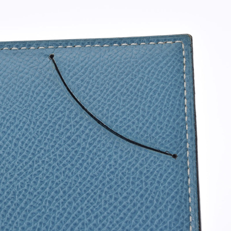 HERMES エルメス アジェンダ ブルージーン □F刻印(2002年頃) ユニセックス クシュベル 手帳カバー ABランク 中古 銀蔵