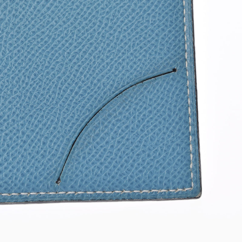 HERMES エルメス アジェンダ ブルージーン □F刻印(2002年頃) ユニセックス クシュベル 手帳カバー ABランク 中古 銀蔵
