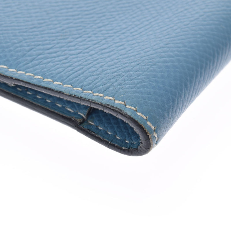 HERMES エルメス アジェンダ ブルージーン □F刻印(2002年頃) ユニセックス クシュベル 手帳カバー ABランク 中古 銀蔵