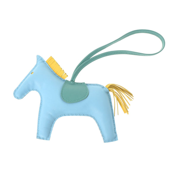 HERMES エルメス ロデオGM バッグチャーム セレステ/ジョーヌドゥナポリ/ヴェールベロ A刻印(2017年頃) ユニセックス アニョーミロ チャーム Aランク 中古 銀蔵