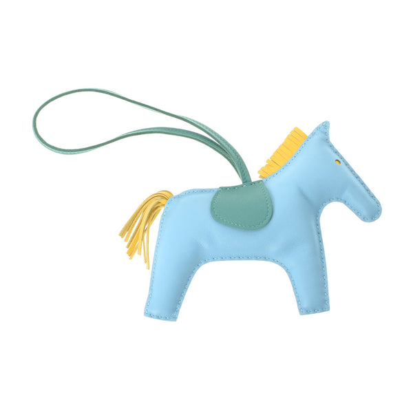 HERMES エルメス ロデオGM バッグチャーム セレステ/ジョーヌドゥナポリ/ヴェールベロ A刻印(2017年頃) ユニセックス アニョーミロ チャーム Aランク 中古 銀蔵