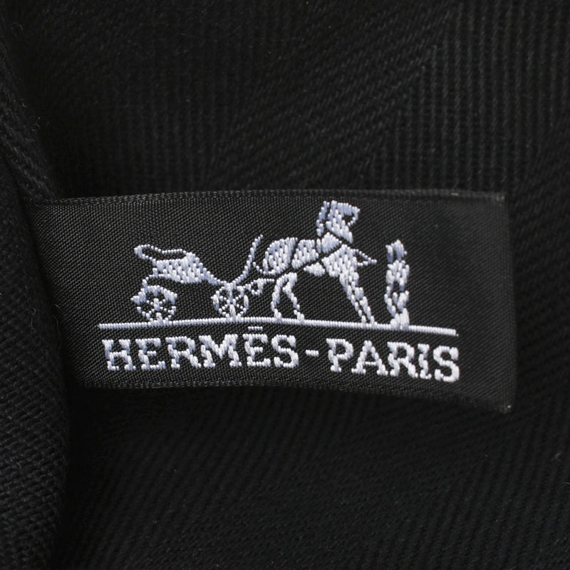 HERMES Hermes Valparaiso MM Black Unisex Towaru Shevron Handbag AB Rank used Ginzo