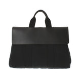 HERMES Hermes Valparaiso MM Black Unisex Towaru Shevron Handbag AB Rank used Ginzo