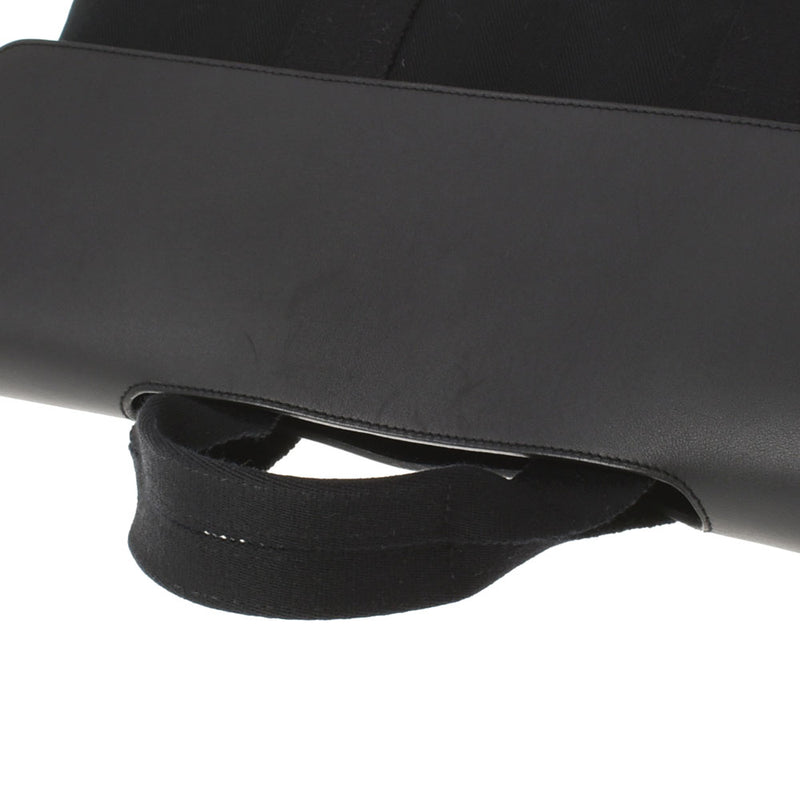 HERMES Hermes Valparaiso MM Black Unisex Towaru Shevron Handbag AB Rank used Ginzo