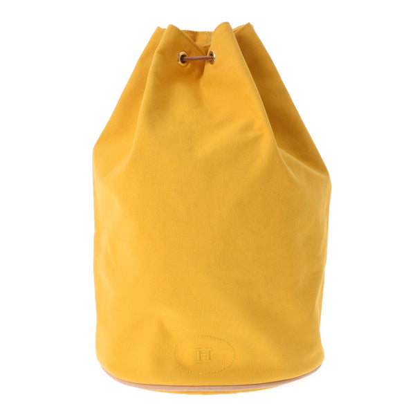 HERMES Hermes Polon Mimil Yellow Unisex Canvas Shoulder Bag AB Rank Used Ginzo