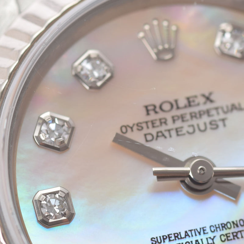 ROLEX ロレックス デイトジャスト 79174NG レディース SS/WG 腕時計 自動巻き ピンクシェル文字盤 Aランク 中古 銀蔵