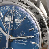 OMEGA オメガ スピードマスター デイデイト 3523.80 メンズ SS 腕時計 自動巻き 青文字盤 Aランク 中古 銀蔵