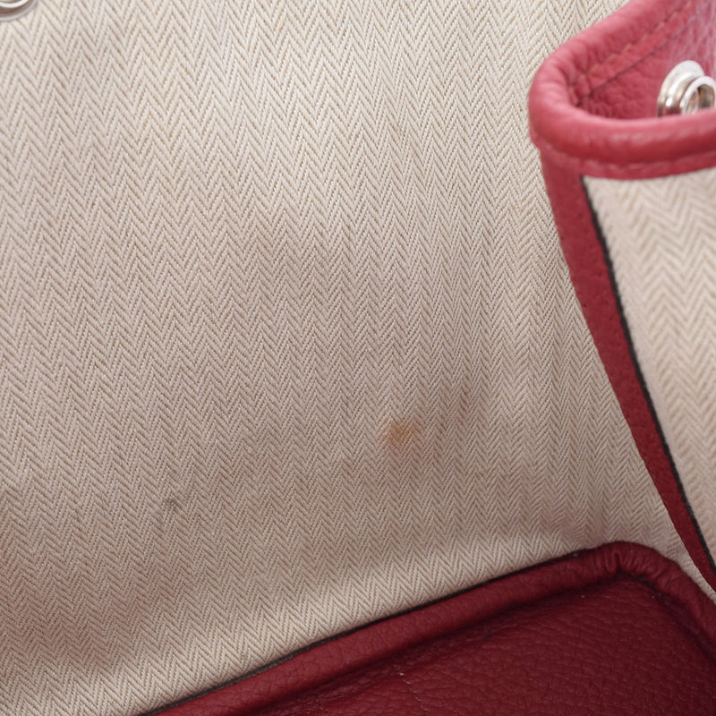 HERMES エルメス ガーデンパーティ TPM ルージュグレナ C刻印(2018年頃) レディース ヴァッシュカントリー ハンドバッグ Aランク 中古 銀蔵