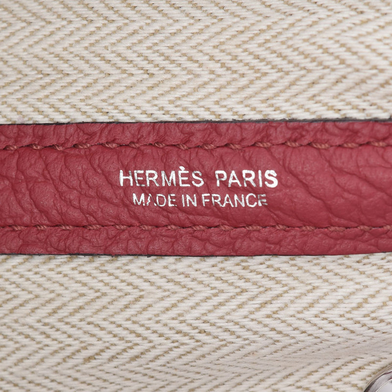 HERMES エルメス ガーデンパーティ TPM ルージュグレナ C刻印(2018年頃) レディース ヴァッシュカントリー ハンドバッグ Aランク 中古 銀蔵