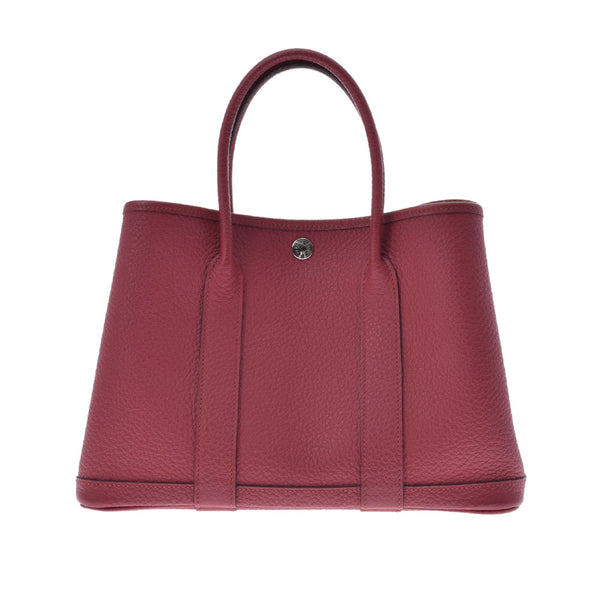 HERMES エルメス ガーデンパーティ TPM ルージュグレナ C刻印(2018年頃) レディース ヴァッシュカントリー ハンドバッグ Aランク 中古 銀蔵