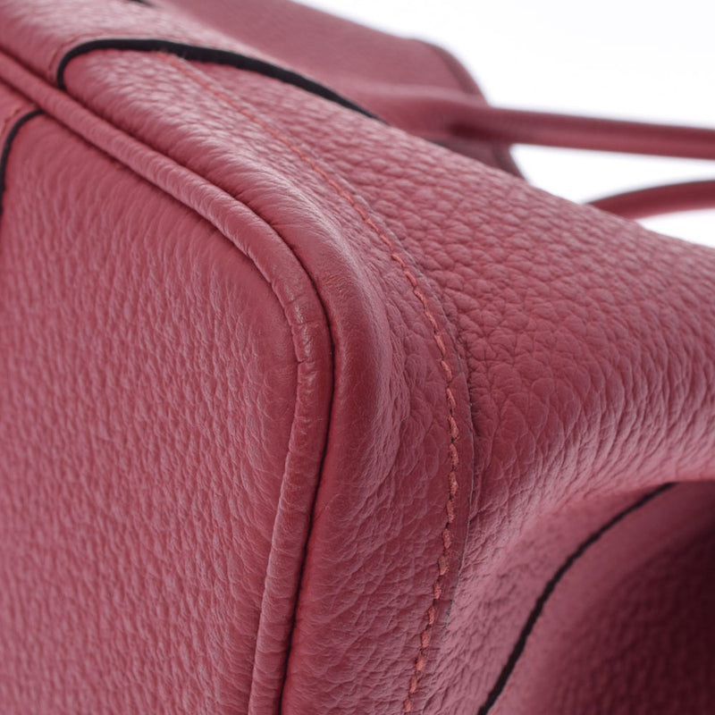 HERMES エルメス ガーデンパーティ TPM ルージュグレナ C刻印(2018年頃) レディース ヴァッシュカントリー ハンドバッグ Aランク 中古 銀蔵