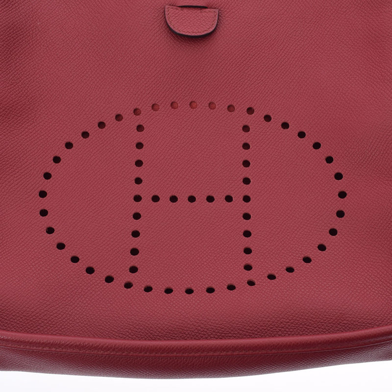 HERMES エルメス エヴリン3 PM  ルージュグレナ シルバー金具 X刻印(2016年頃) ユニセックス ヴォーエプソン  ショルダーバッグ Aランク 中古 銀蔵