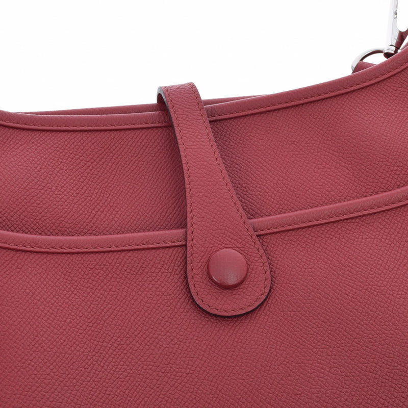 HERMES エルメス エヴリン3 PM  ルージュグレナ シルバー金具 X刻印(2016年頃) ユニセックス ヴォーエプソン  ショルダーバッグ Aランク 中古 銀蔵