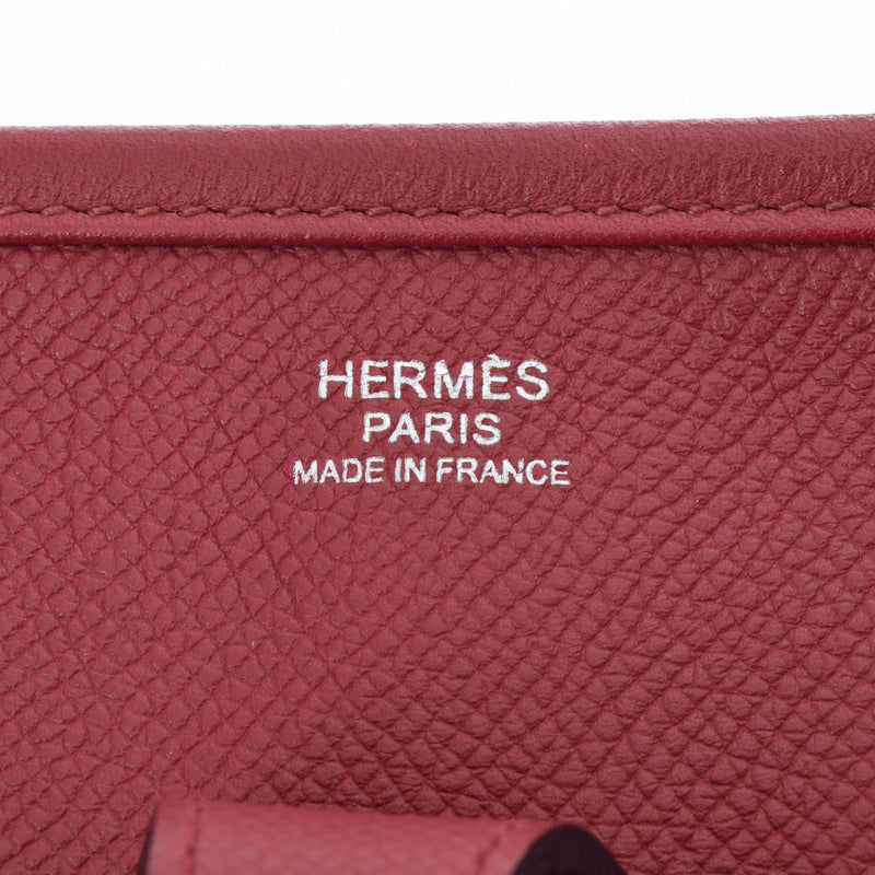 HERMES エルメス エヴリン3 PM  ルージュグレナ シルバー金具 X刻印(2016年頃) ユニセックス ヴォーエプソン  ショルダーバッグ Aランク 中古 銀蔵