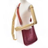 HERMES エルメス エヴリン3 PM  ルージュグレナ シルバー金具 X刻印(2016年頃) ユニセックス ヴォーエプソン  ショルダーバッグ Aランク 中古 銀蔵