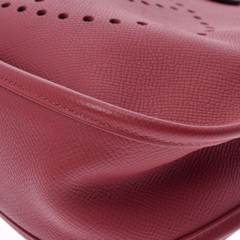 HERMES エルメス エヴリン3 PM  ルージュグレナ シルバー金具 X刻印(2016年頃) ユニセックス ヴォーエプソン  ショルダーバッグ Aランク 中古 銀蔵
