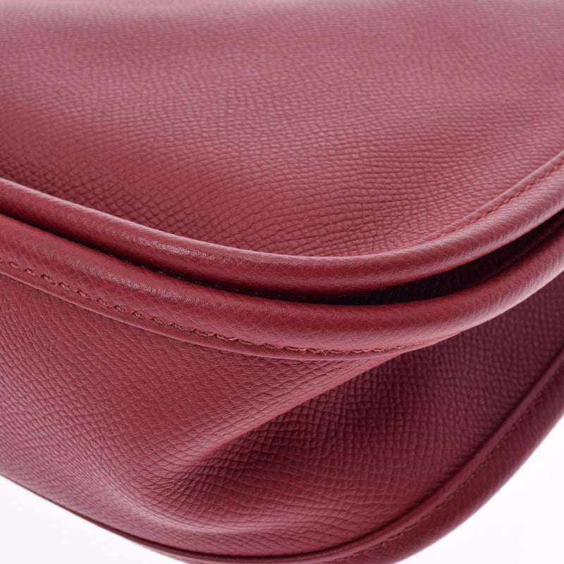 HERMES エルメス エヴリン3 PM  ルージュグレナ シルバー金具 X刻印(2016年頃) ユニセックス ヴォーエプソン  ショルダーバッグ Aランク 中古 銀蔵