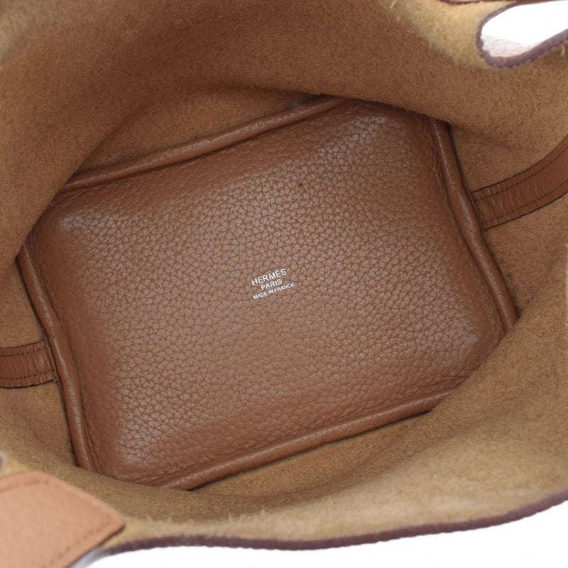 HERMES エルメス ピコタンロック PM タバックキャメル シルバー金具 □N刻印(2010年頃) レディース トリヨンクレマンス  ハンドバッグ Bランク 中古 銀蔵